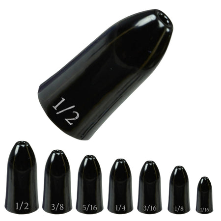Reaction Tackle Tungsten Worm Weights / Bullet Shaped Sinkers - Get Tight Gear