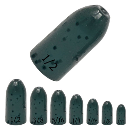 Reaction Tackle Tungsten Worm Weights / Bullet Shaped Sinkers - Get Tight Gear