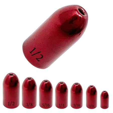 Reaction Tackle Tungsten Worm Weights / Bullet Shaped Sinkers - Get Tight Gear