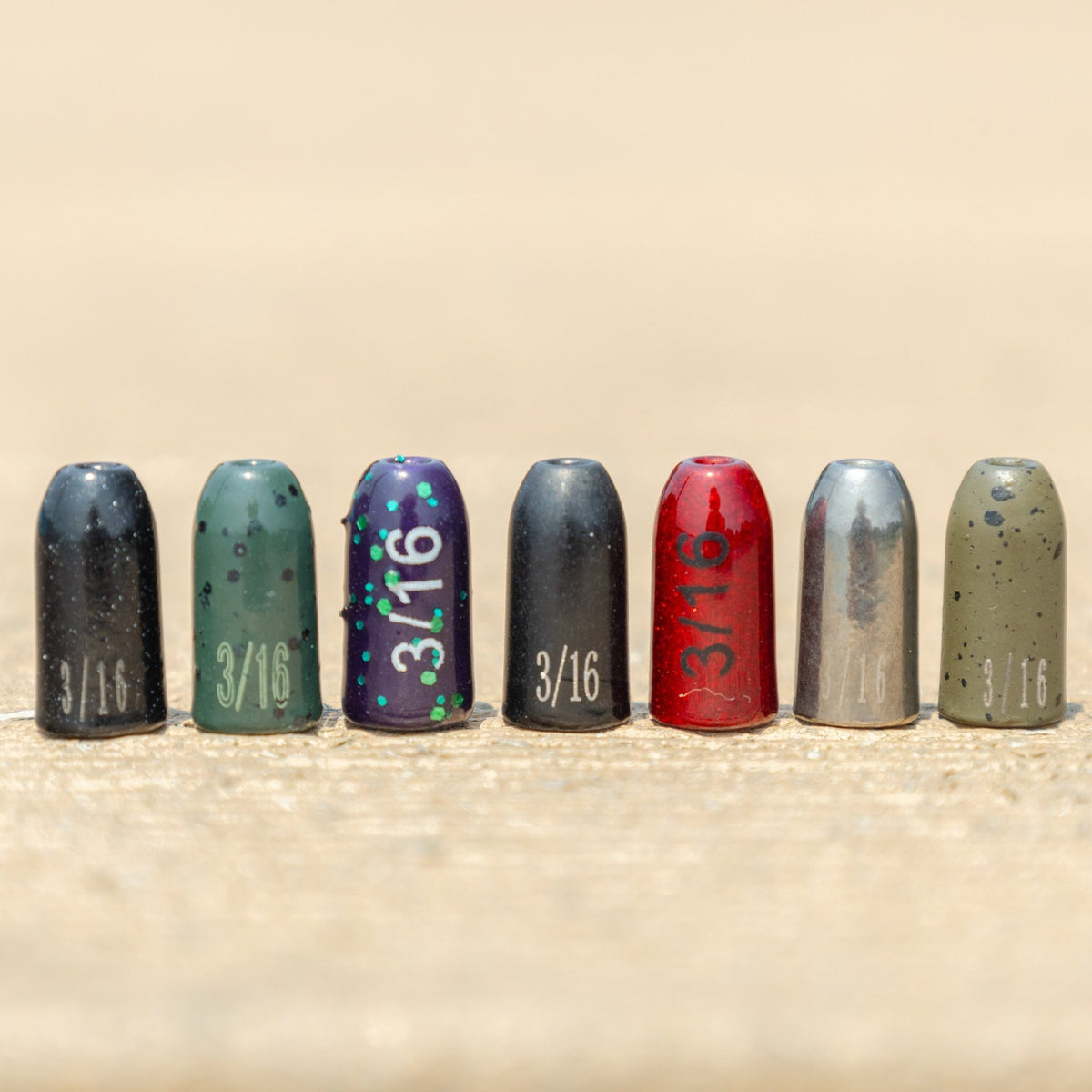 Reaction Tackle Tungsten Worm Weights / Bullet Shaped Sinkers - Get Tight Gear