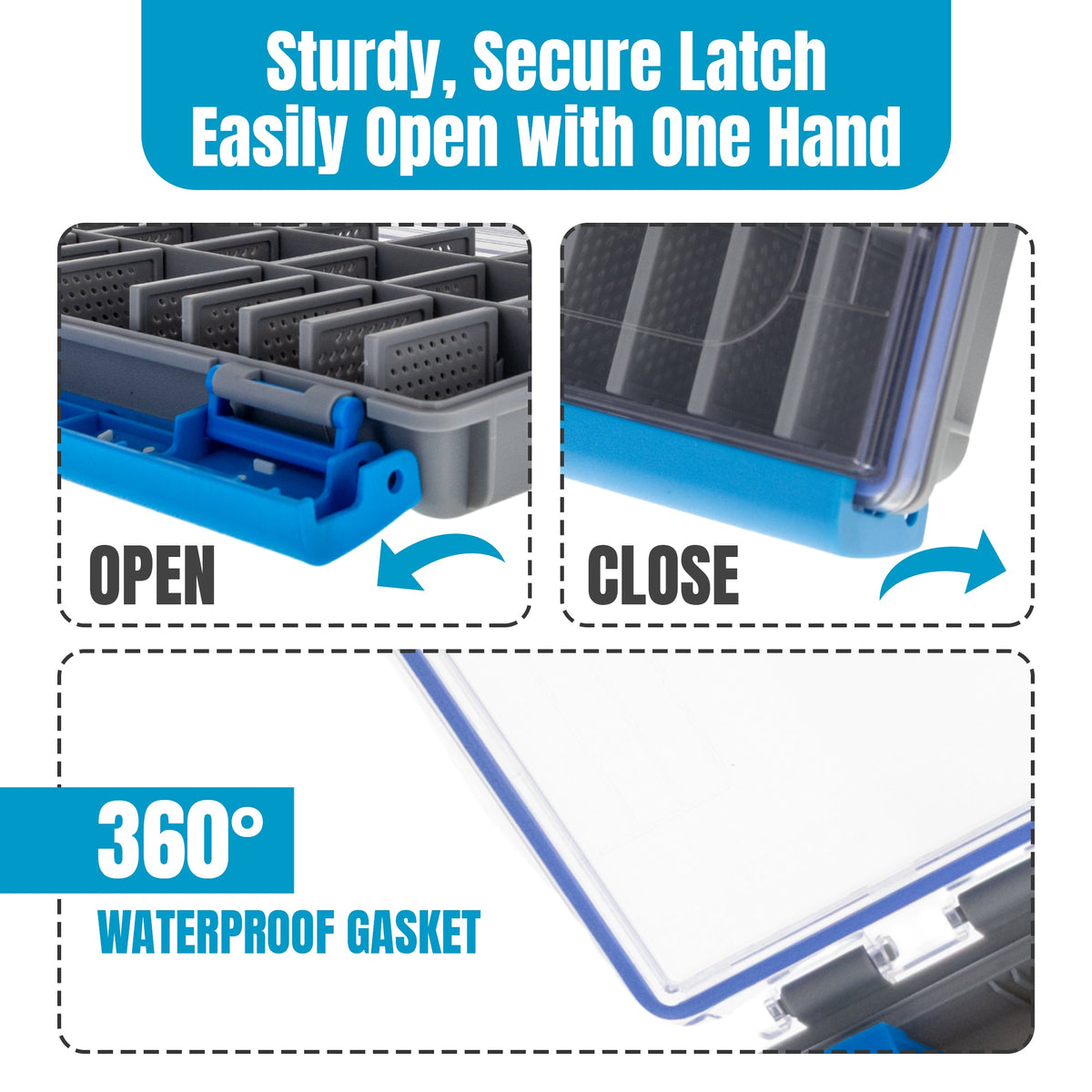 Reaction Tackle Ultra Elite Tackle Tray - Water Resistant with Single Clip Design - New - Get Tight Gear