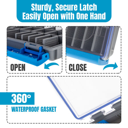 Reaction Tackle Ultra Elite Tackle Tray - Water Resistant with Single Clip Design - New - Get Tight Gear