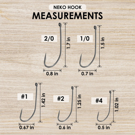 Reaction Tackle Wacky Neko Hooks - 25 Pack - Get Tight Gear