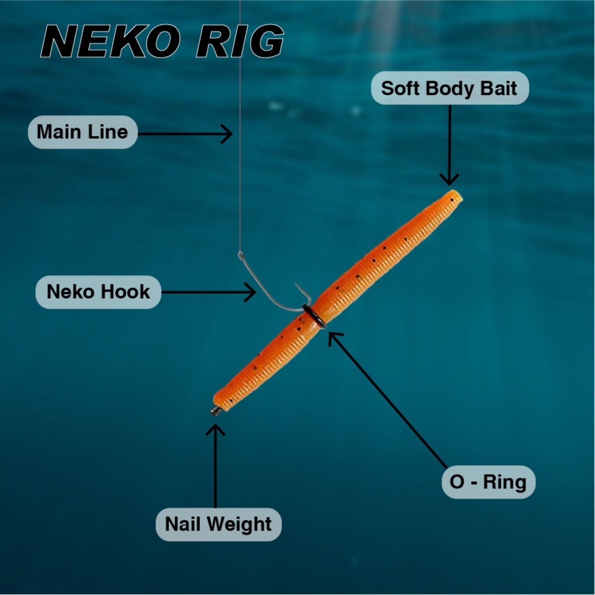 Reaction Tackle Wacky Neko Hooks - 25 Pack - Get Tight Gear