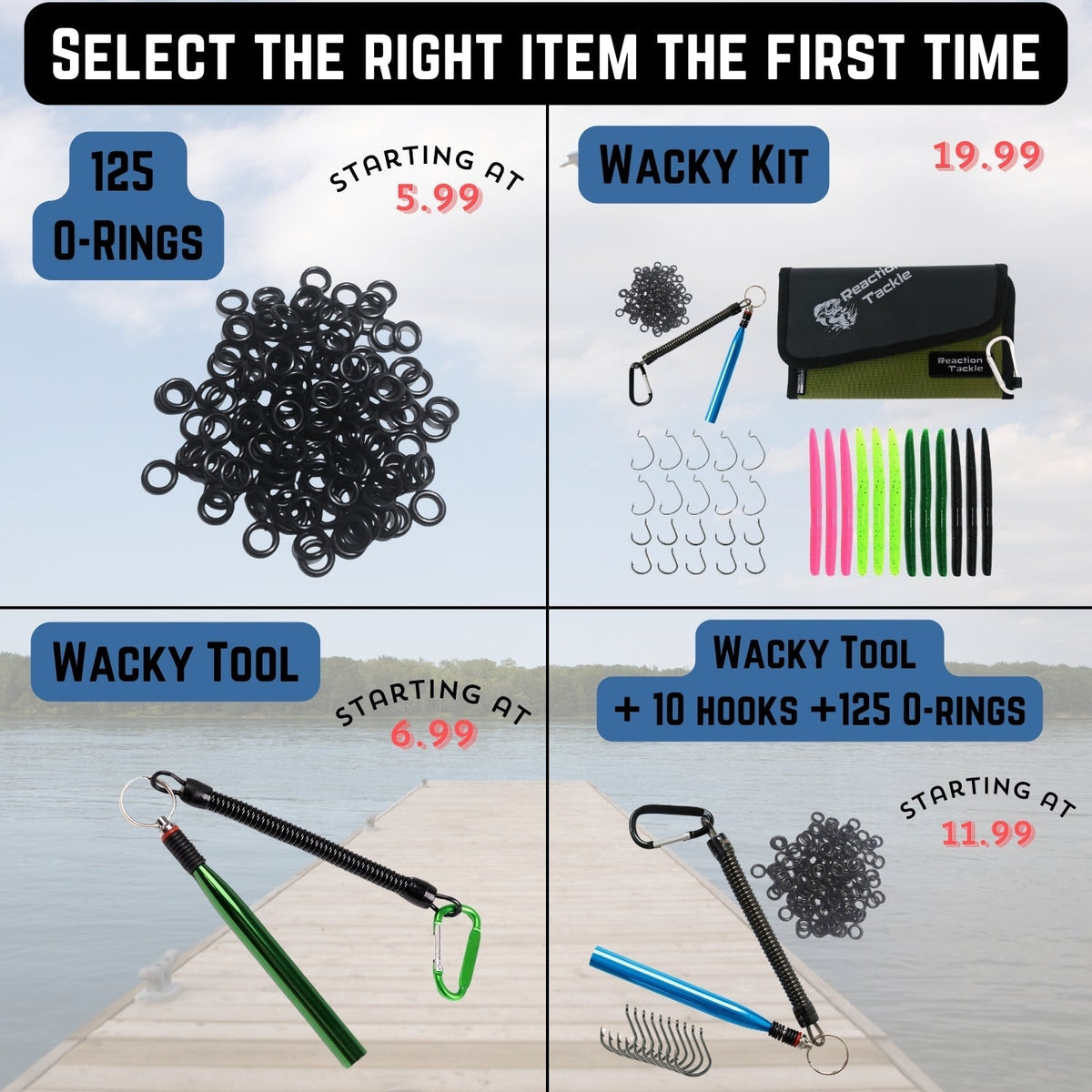 Reaction Tackle Wacky Worm Tools, Sets and Kits - Get Tight Gear