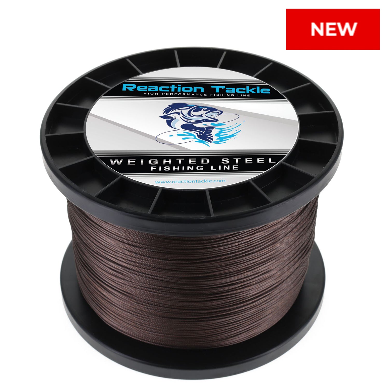 Reaction Tackle Weighted Stainless Steel Trolling Line 45LB - Premium Weighted Fishing Wire - New - Get Tight Gear