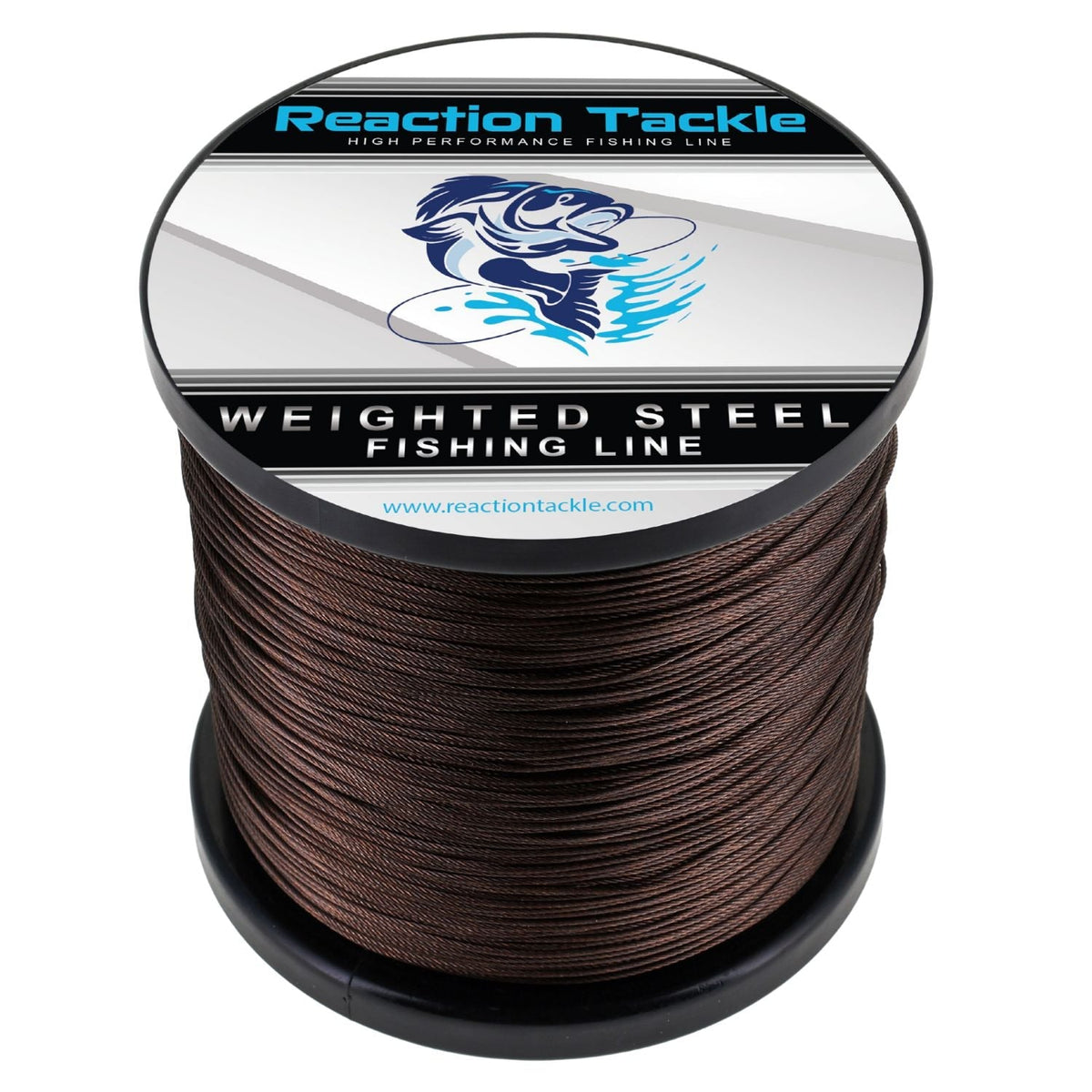 Reaction Tackle Weighted Stainless Steel Trolling Line 45LB - Premium Weighted Fishing Wire - New - Get Tight Gear