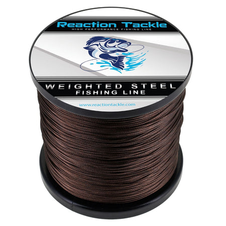 Reaction Tackle Weighted Stainless Steel Trolling Line 45LB - Premium Weighted Fishing Wire - New - Get Tight Gear