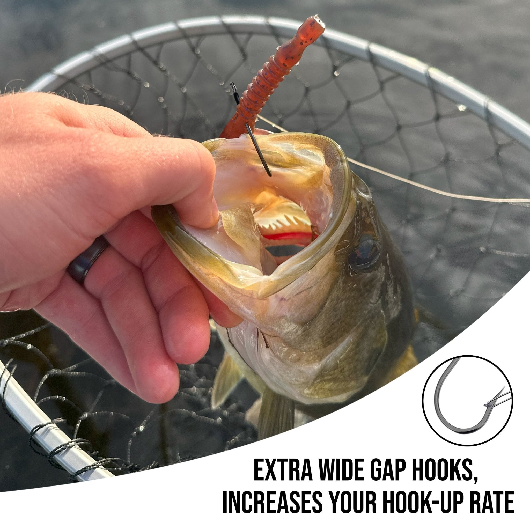 Reaction Tackle Wide Gap Wacky Hooks (25 - PACK) - Get Tight Gear