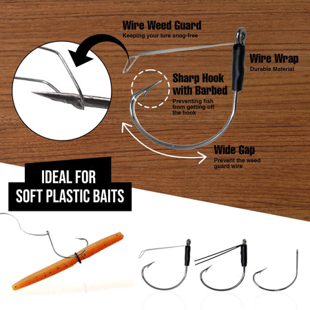 Reaction Tackle Wide Gap Wacky Hooks (25 - PACK) - Get Tight Gear