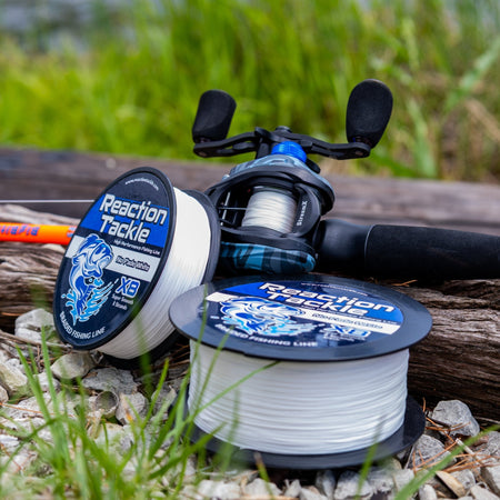 Reaction Tackle X8 Braided Fishing Line - NO FADE White 8 Strand - NEW - Get Tight Gear