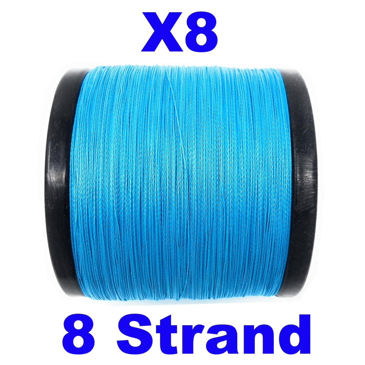 Reaction Tackle X8 Braided Fishing Line - Sea Blue 8 Strand - Get Tight Gear