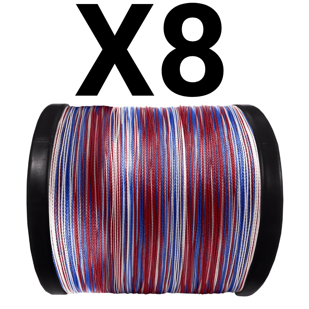Reaction Tackle X8 Braided Fishing Line - USA Camo 8 Strand - NEW - Get Tight Gear