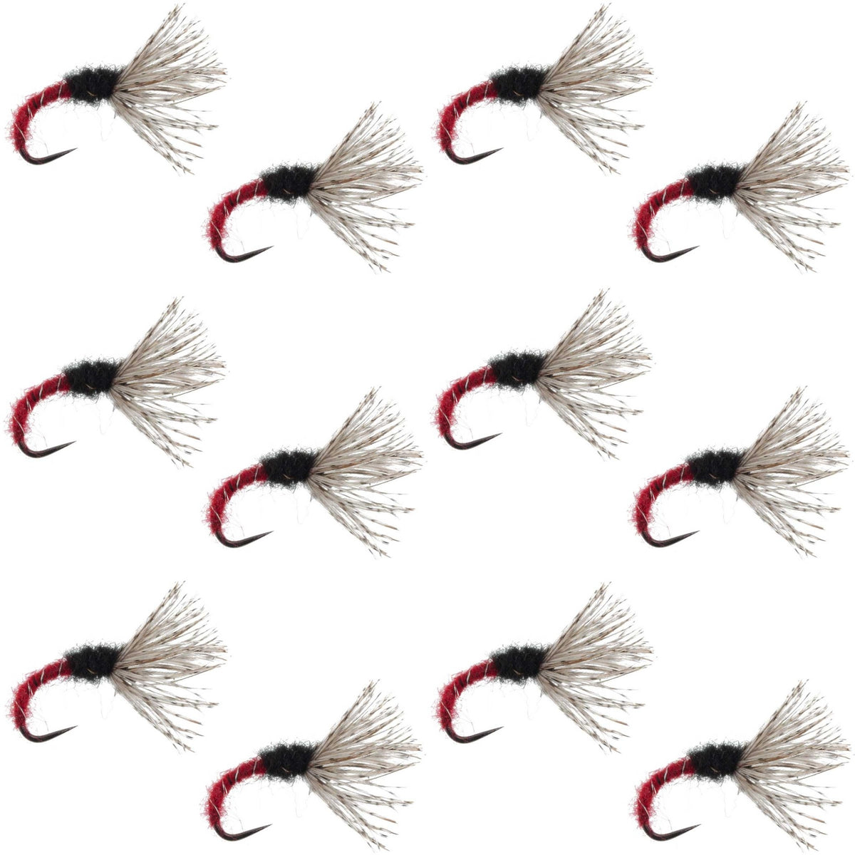 Red Zebra Sakasa Kebari - 12 Tenkara Flies - Size 16 - Get Tight Gear
