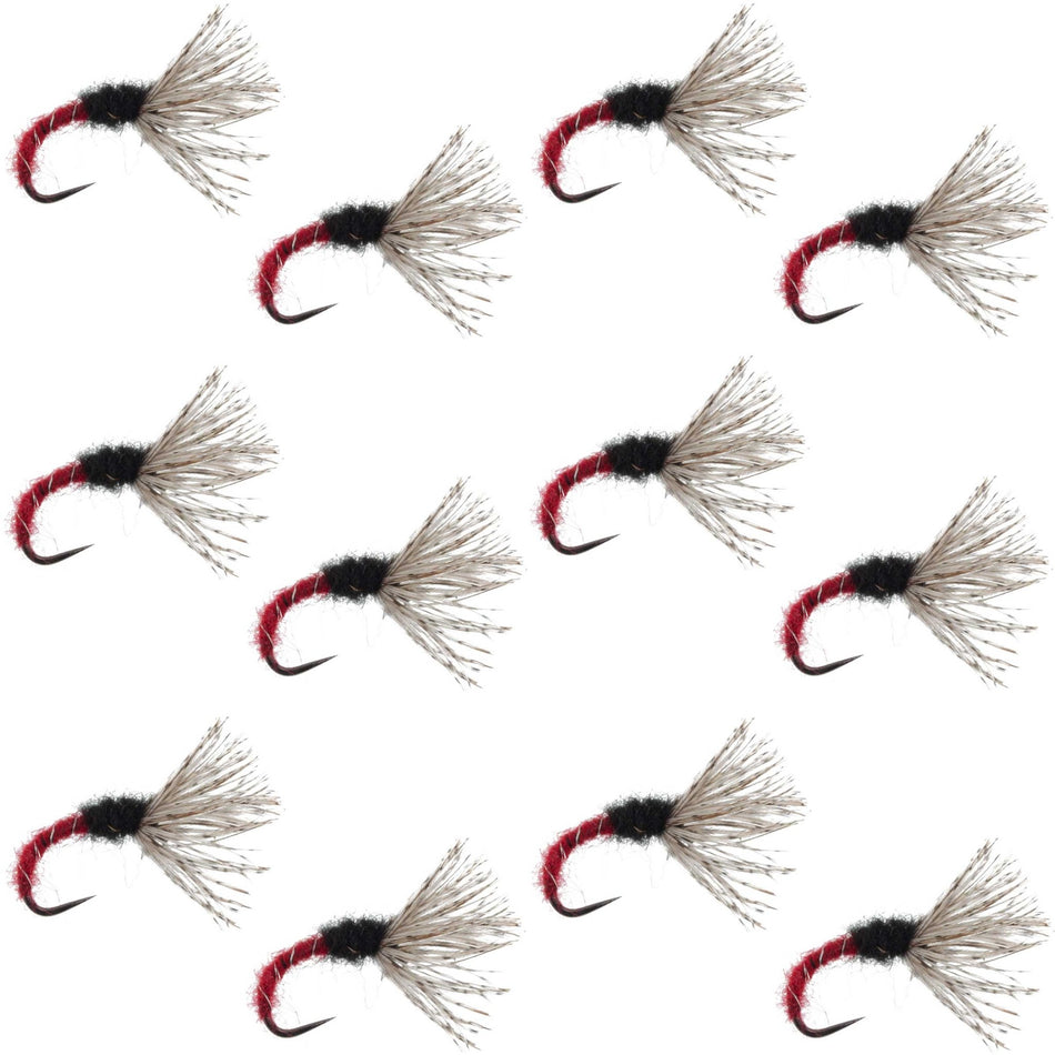 Red Zebra Sakasa Kebari - 12 Tenkara Flies - Size 16 - Get Tight Gear