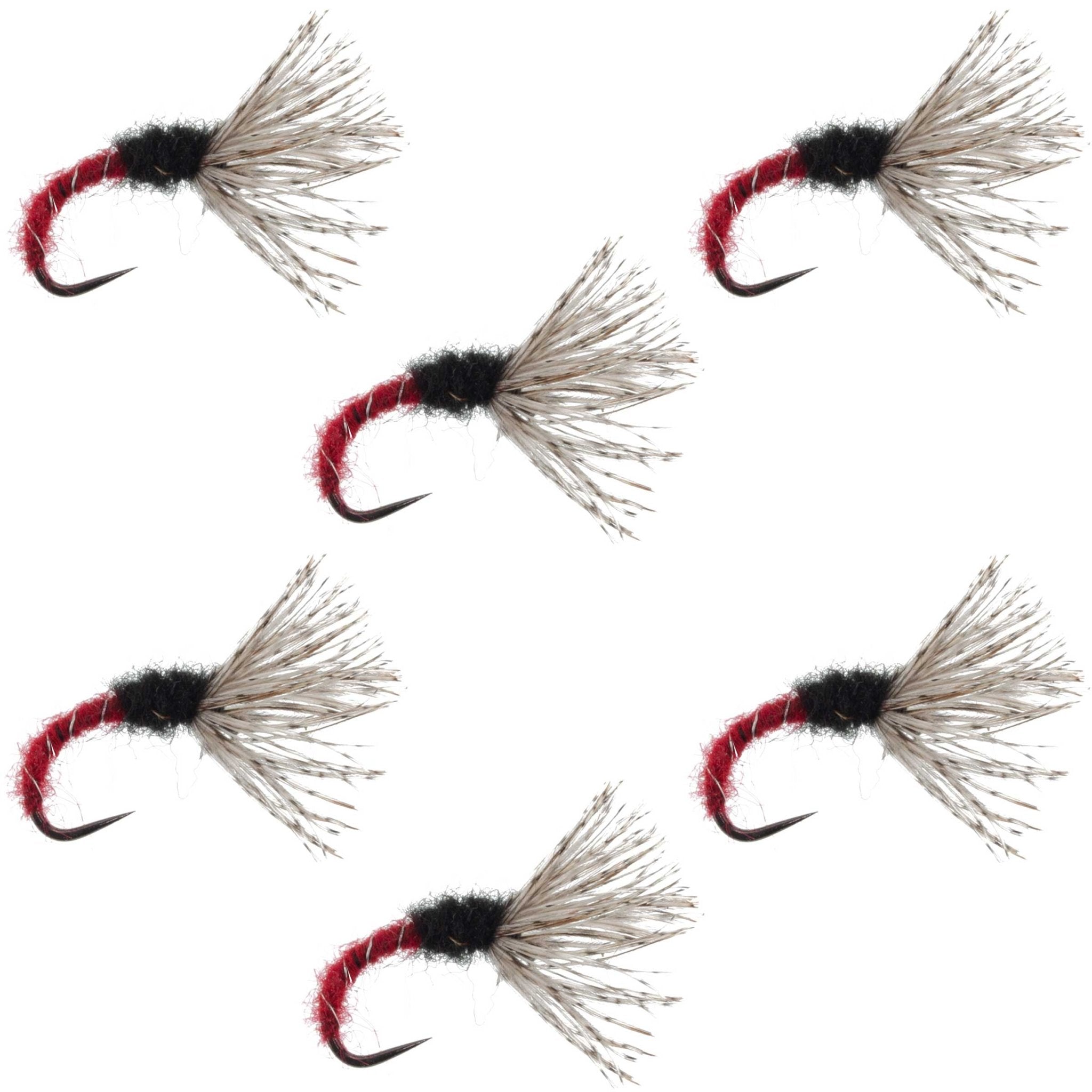 Red Zebra Sakasa Kebari - 6 Tenkara Flies - Size 12 - Get Tight Gear
