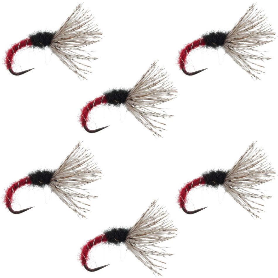 Red Zebra Sakasa Kebari - 6 Tenkara Flies - Size 16 - Get Tight Gear