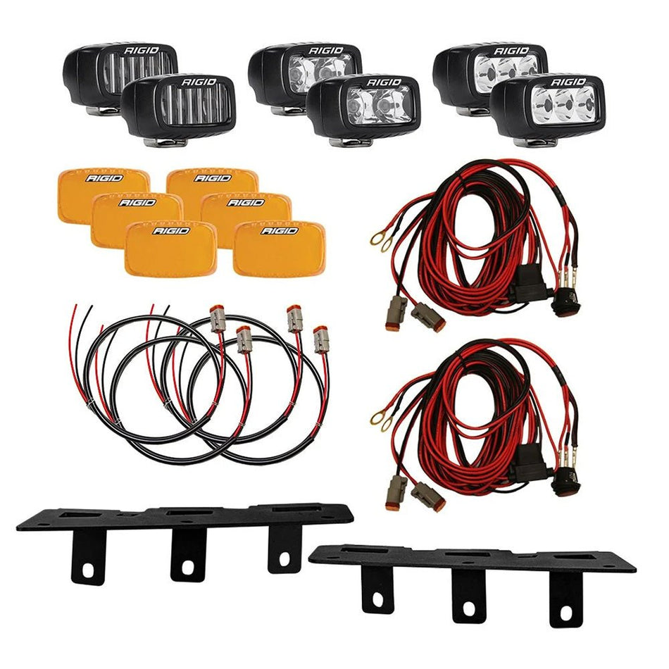 RIGID Industries 2021+ Bronco MOD Bumper Triple SR - M Fog Light Kit - Get Tight Gear