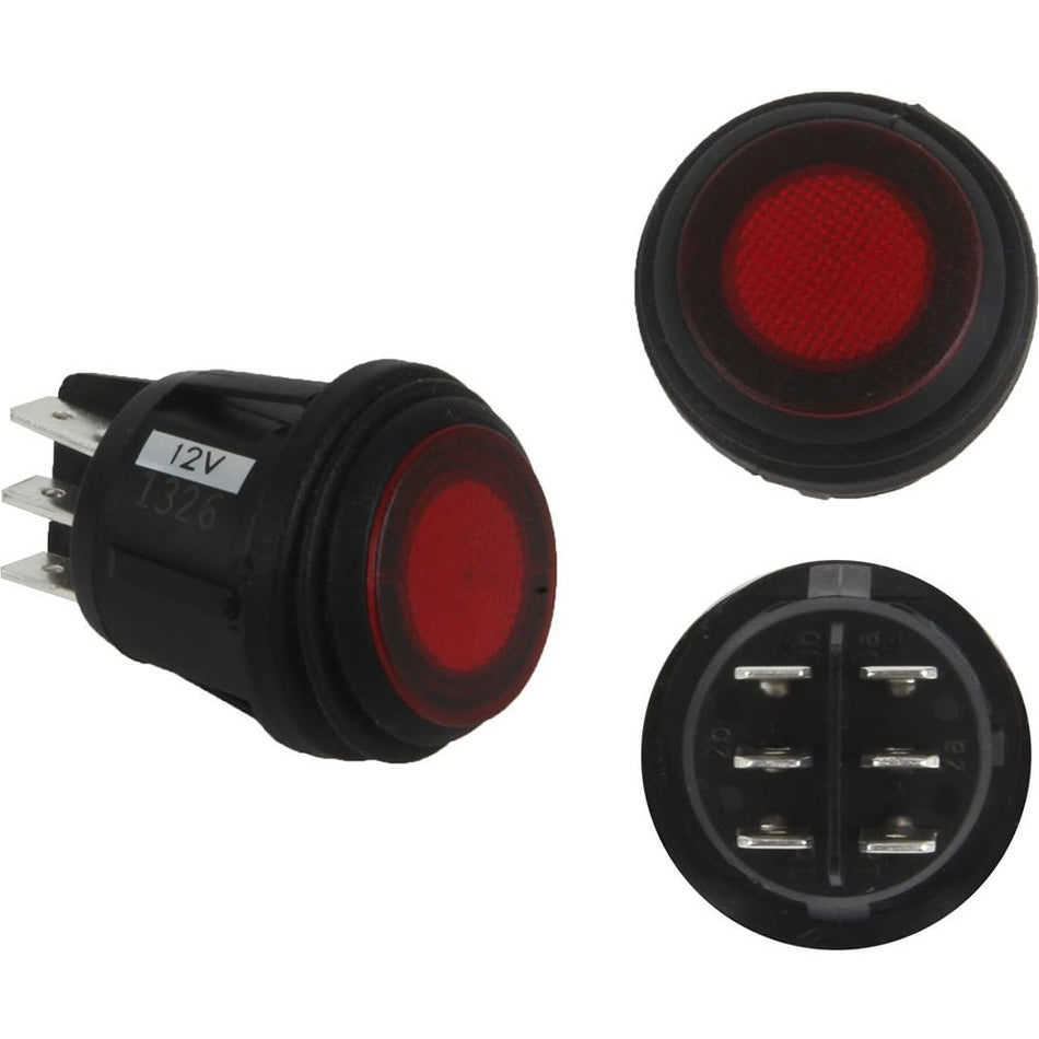 RIGID Industries 3 Position Rocker Switch - Red - Get Tight Gear