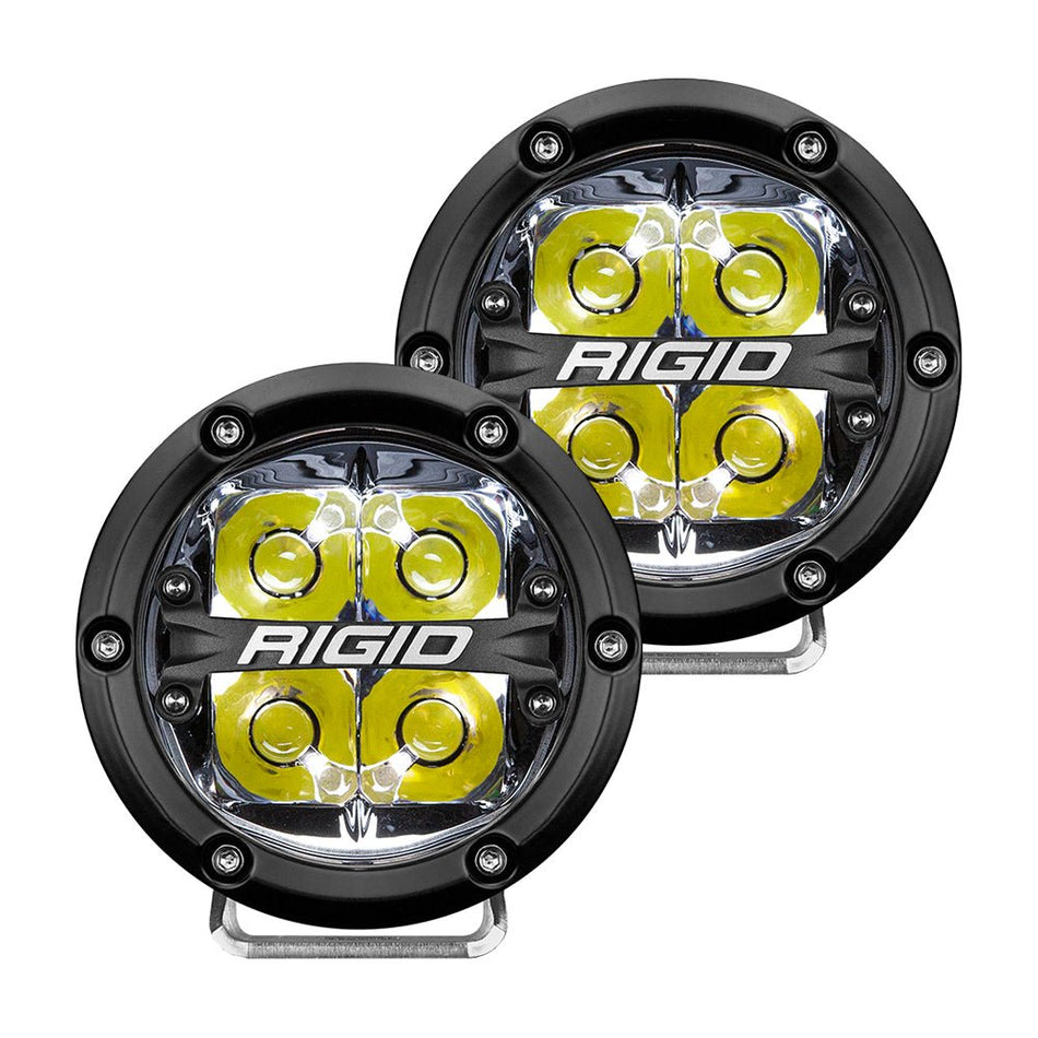 RIGID Industries 360 - Series 4" LED Off - Road Spot Beam w/White Backlight - Black Housing - Get Tight Gear