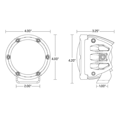 RIGID Industries 360 - Series 4" LED SAE Fog Beam - White - Set of 2 - Get Tight Gear