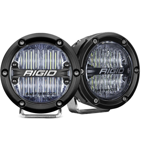 RIGID Industries 360 - Series 4" LED SAE Fog Beam - White - Set of 2 - Get Tight Gear