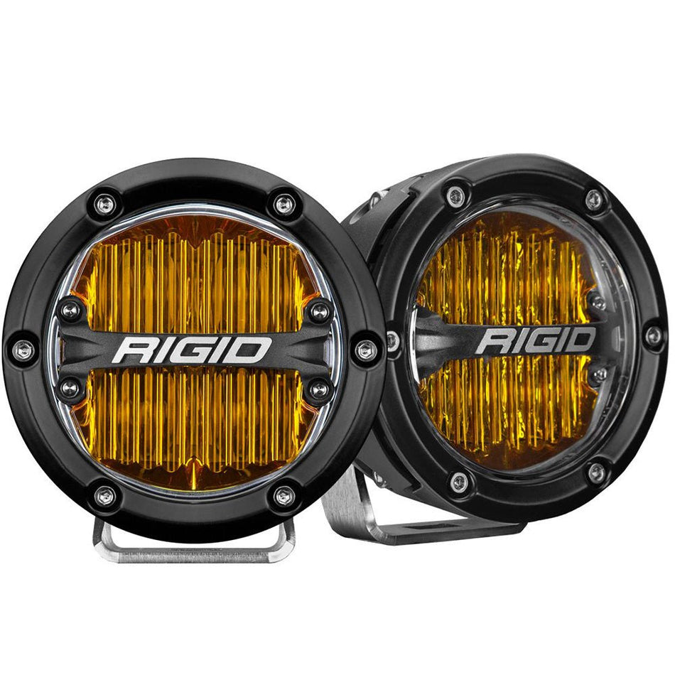 RIGID Industries 360 - Series 4" LED SAE Fog Beam - Yellow - Set of 2 - Get Tight Gear