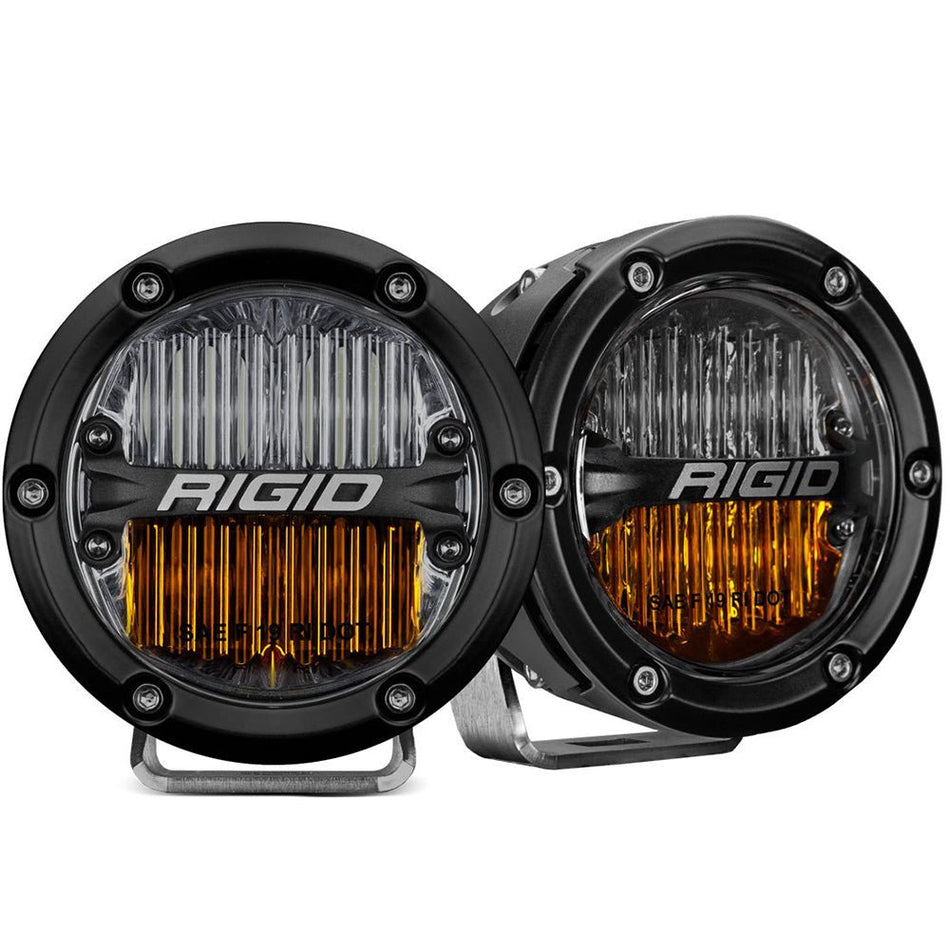 RIGID Industries 360 - Series 4" LED SAE Fog Beam - Yellow/White - Set of 2 - Get Tight Gear