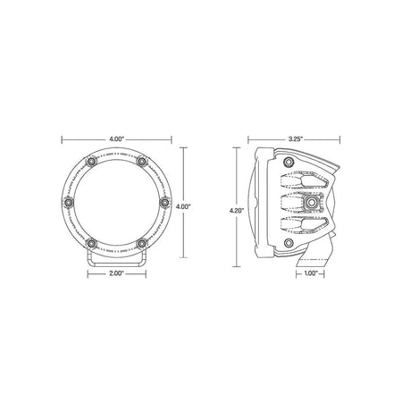 RIGID Industries 360 Series 4" Spot w/Amber Pro Lens - Pair - Get Tight Gear