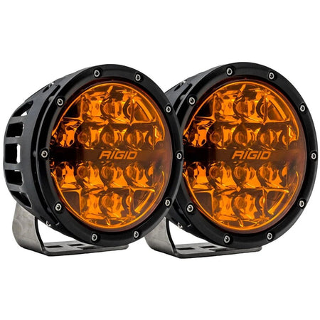 RIGID Industries 360 Series 6" Spot w/Amber Pro Lens - Pair - Get Tight Gear