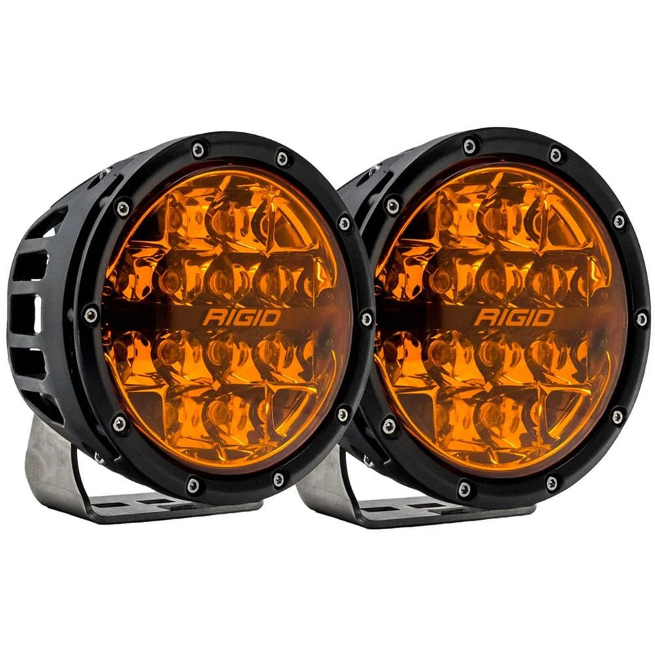 RIGID Industries 360 Series 6" Spot w/Amber Pro Lens - Pair - Get Tight Gear