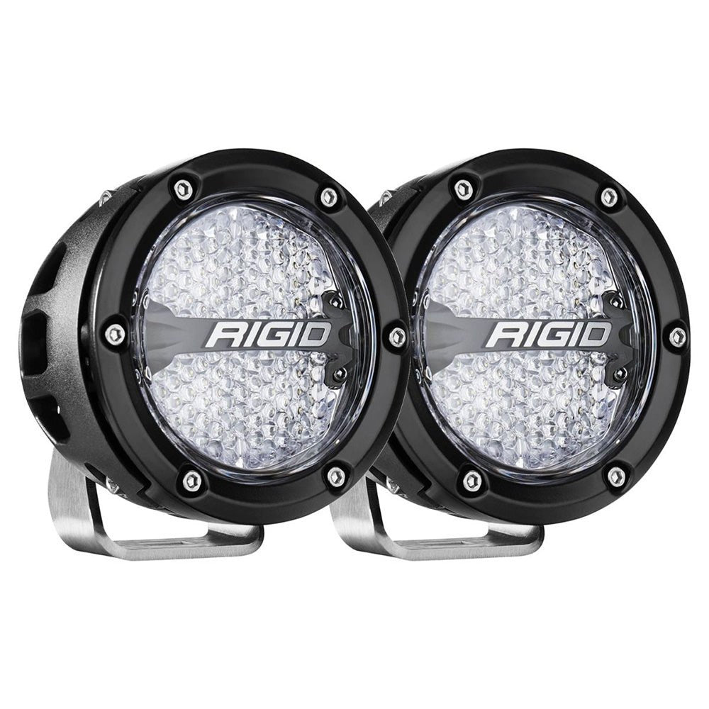 RIGID Industries 360 - Series RGBW 4" Offroad Lamp Diffused Beam w/RGBW Backlight Pods - Set of 2 - Get Tight Gear