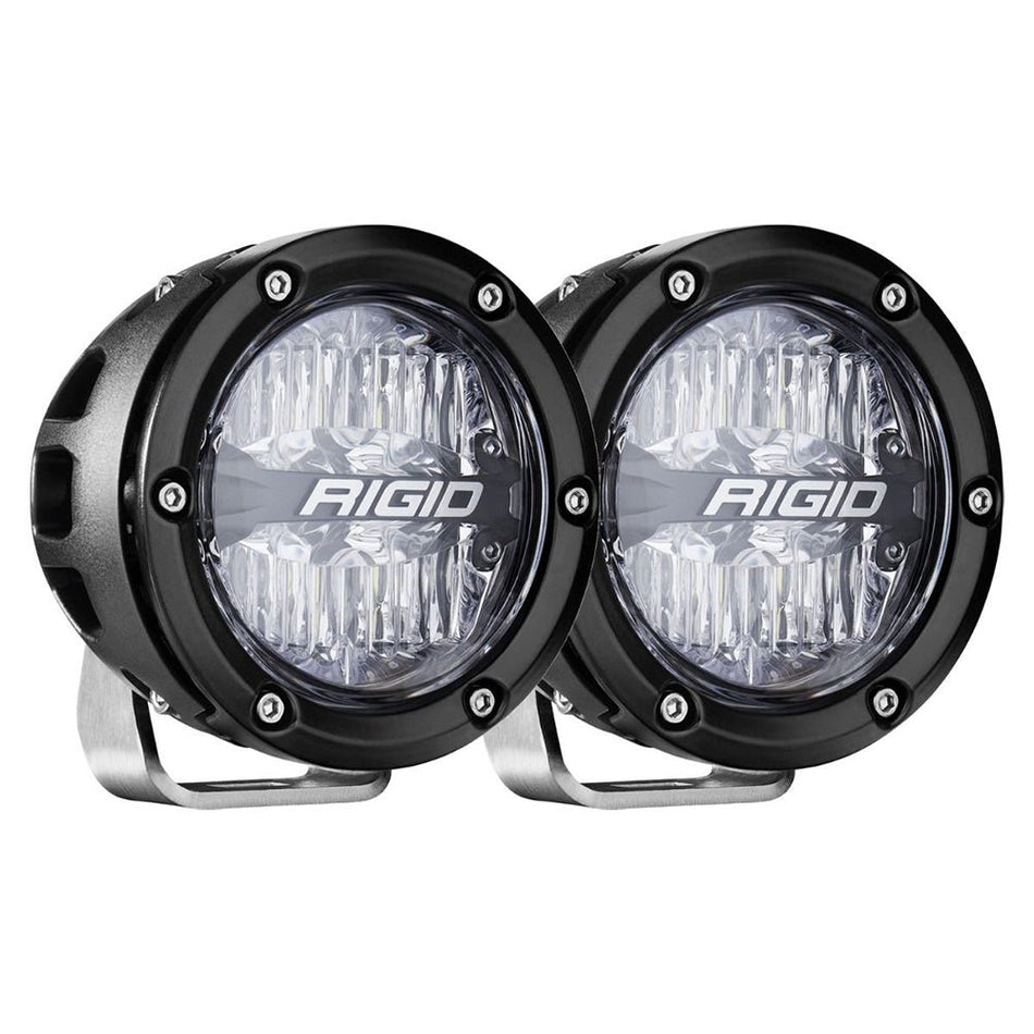 RIGID Industries 360 - Series RGBW 4" Offroad Lamp Drive Beam w/RGBW Backlight Pods - Set of 2 - Get Tight Gear