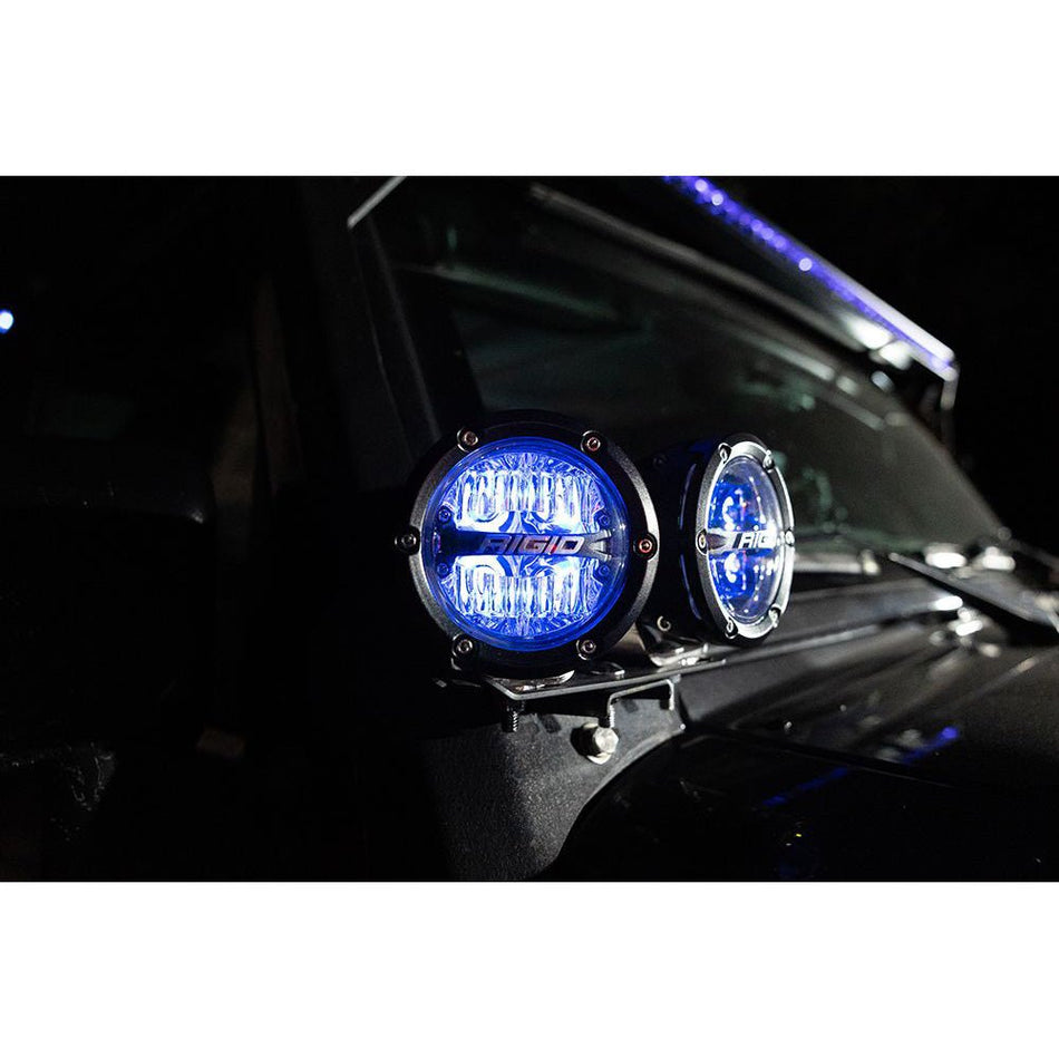 RIGID Industries 360 - Series RGBW 4" Offroad Lamp Drive Beam w/RGBW Backlight Pods - Set of 2 - Get Tight Gear