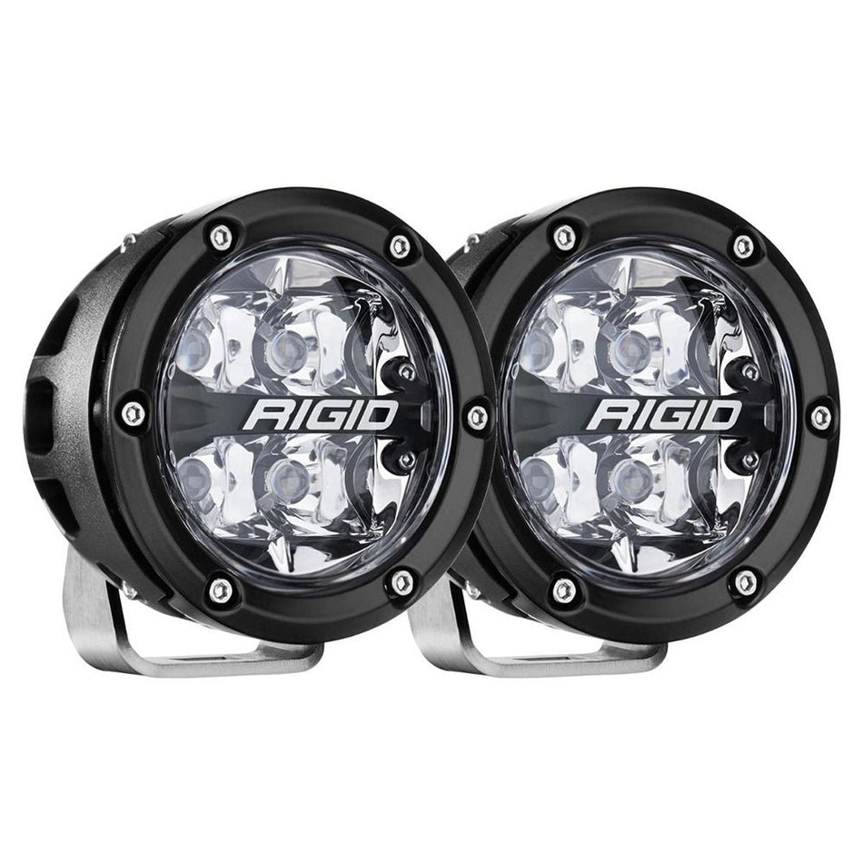 RIGID Industries 360 - Series RGBW 4" Offroad Spot Beam w/RGBW Backlight Pods - Set of 2 - Get Tight Gear
