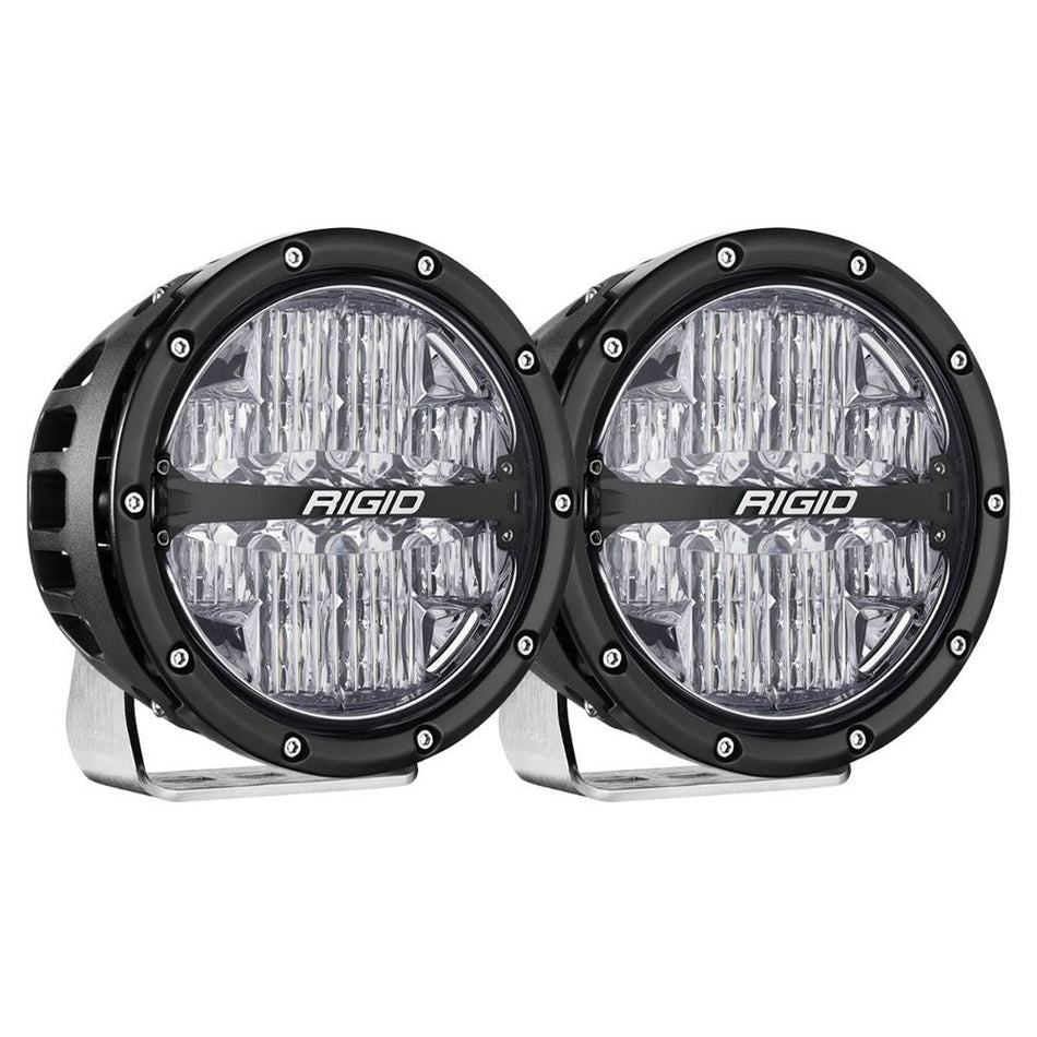 RIGID Industries 360 - Series RGBW 6" Offroad Lamp Drive Beam w/RGBW Backlight Pods - Set of 2 - Get Tight Gear