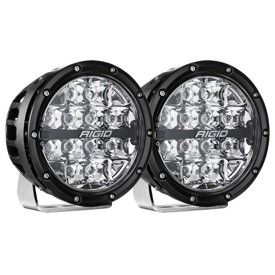 RIGID Industries 360 - Series RGBW 6" Offroad Lamp Spot Beam w/RGBW Backlight Pods - Set of 2 - Get Tight Gear
