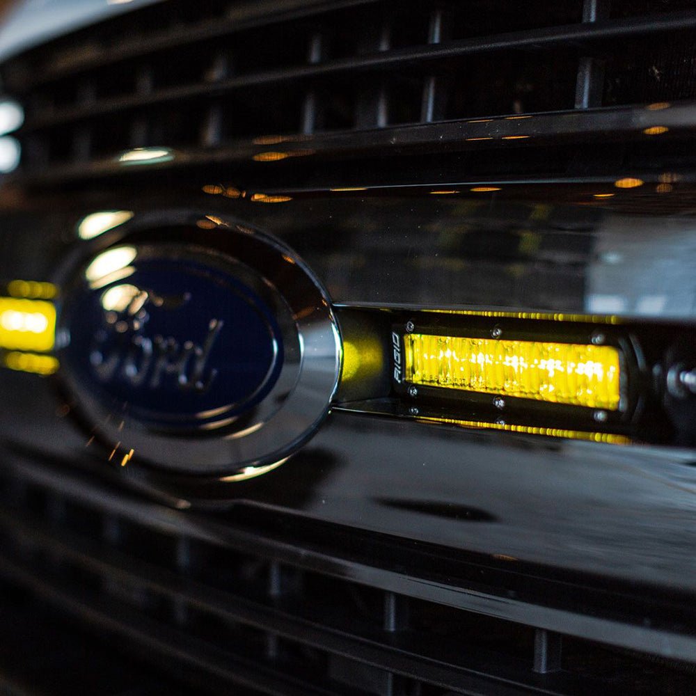 RIGID Industries 6" SR - Series SAE Compliant Fog Light - Black w/Yellow Light - Get Tight Gear