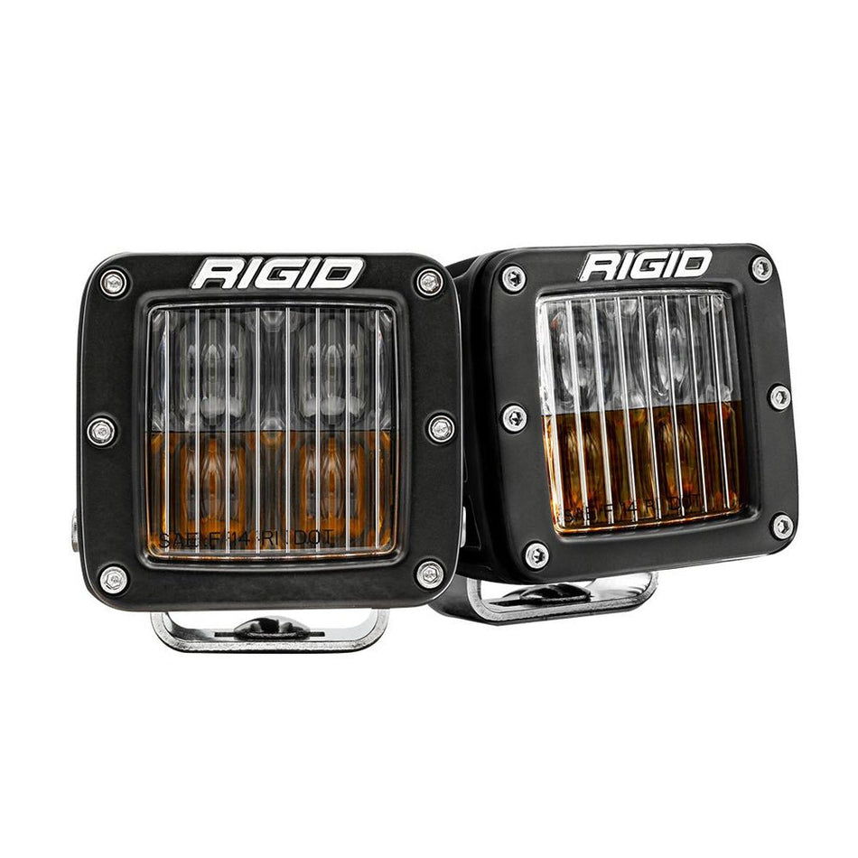 RIGID Industries D - Series LED SAE Fog Beam - Yellow/White - Set of 2 - Get Tight Gear