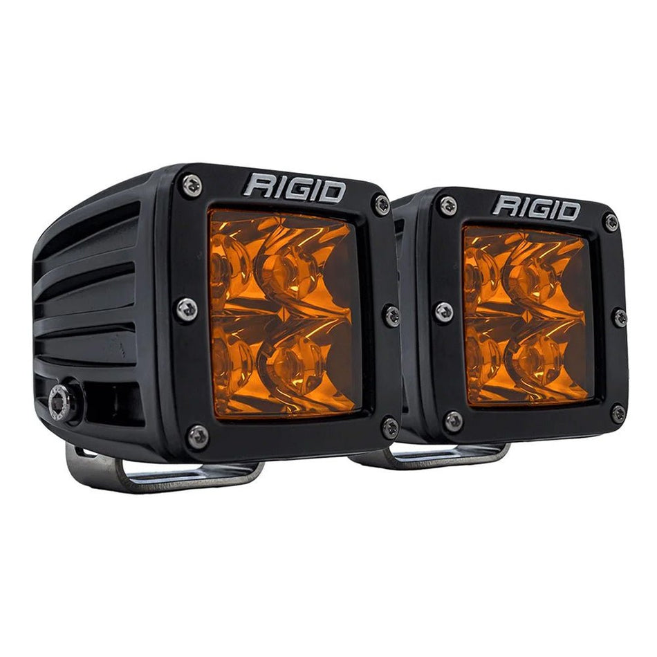 RIGID Industries D - Series Spot w/Amber Pro Lens - Pair - Get Tight Gear