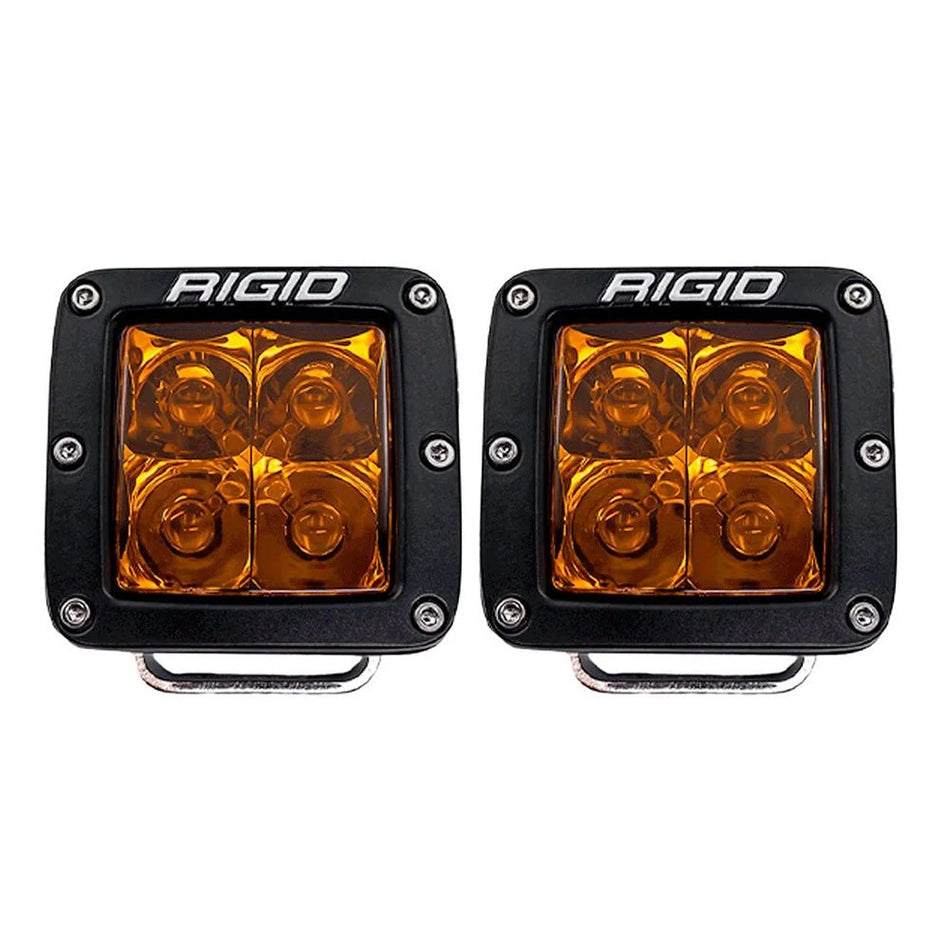 RIGID Industries D - Series Spot w/Amber Pro Lens - Pair - Get Tight Gear
