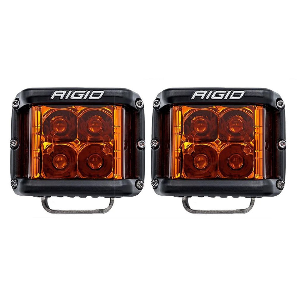 RIGID Industries D - SS Spot w/Amber Pro Lens - Pair - Get Tight Gear