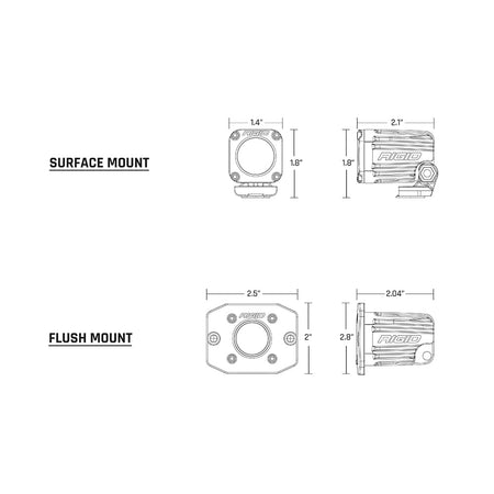 RIGID Industries Ignite Flush Mount Flood - Black - Get Tight Gear