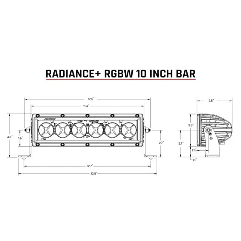 RIGID Industries Radiance + 10" Light Bar - RGBW - Get Tight Gear