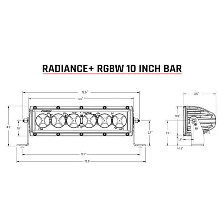 RIGID Industries Radiance + 10" Light Bar - RGBW - Get Tight Gear