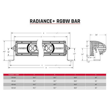 RIGID Industries Radiance + 30" Light Bar - RGBW - Get Tight Gear