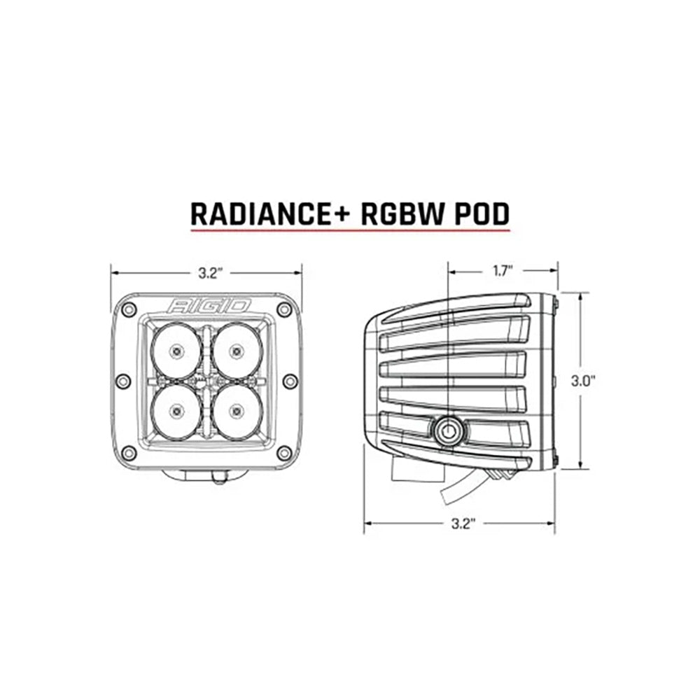 RIGID Industries Radiance + Pod - RGBW - Pair - Get Tight Gear