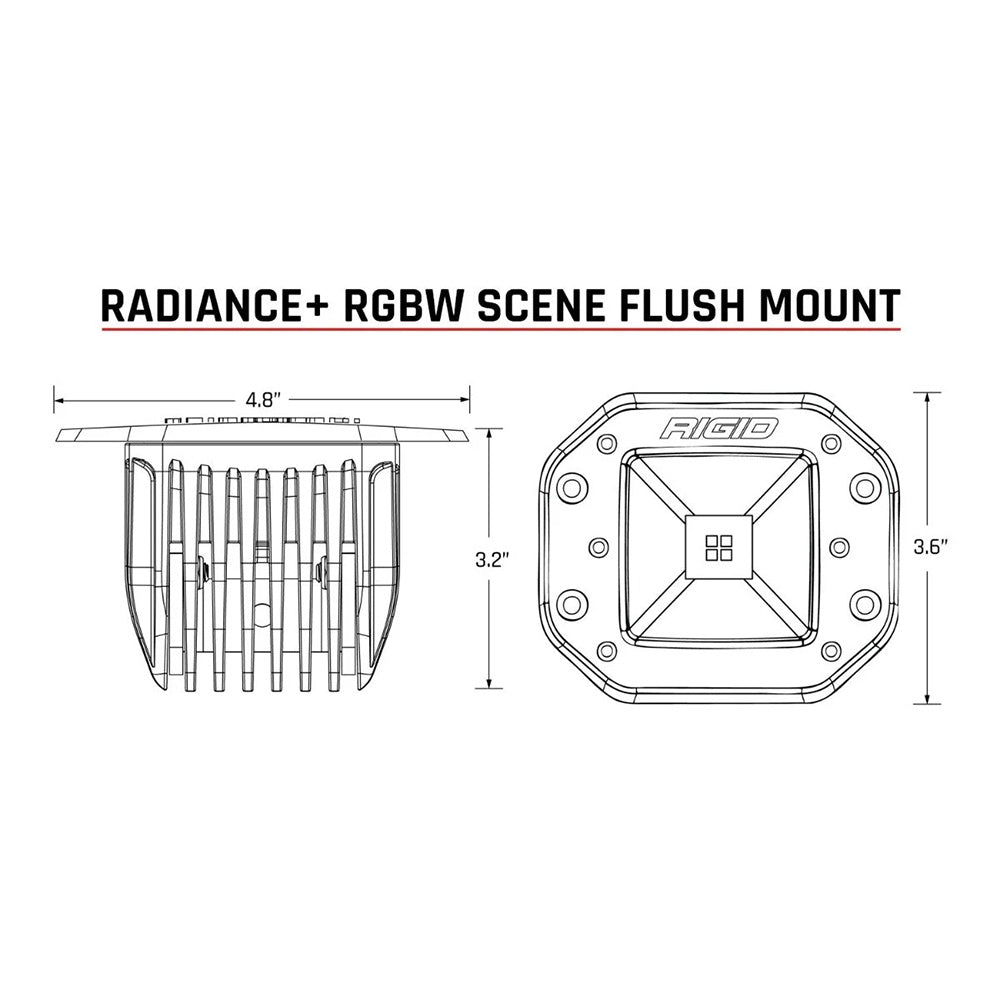 RIGID Industries Radiance Scene - RGBW - Flush Mount - Pair - Get Tight Gear