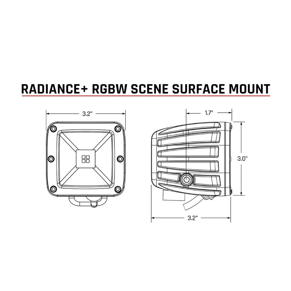 RIGID Industries Radiance Scene - RGBW - Surface Mount - Pair - Get Tight Gear