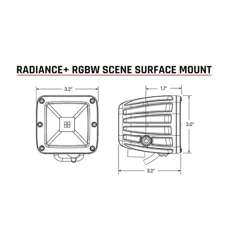 RIGID Industries Radiance Scene - RGBW - Surface Mount - Pair - Get Tight Gear